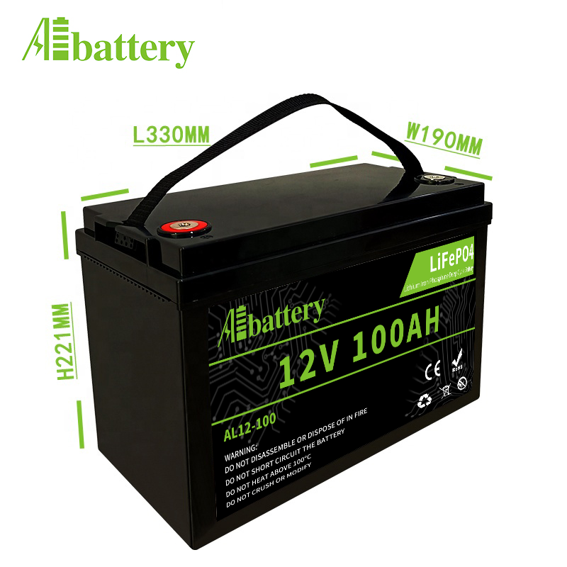 12V 100Ah lithium ion battery Deep cycle lifepo4 battery for solar campe rv battery